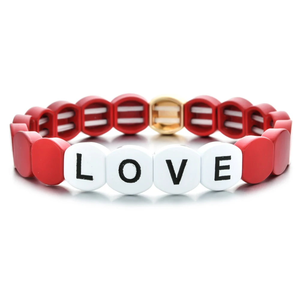 ZMZY Boho Love Friends Радужный Браслет цветной эмалированный браслет из бисера