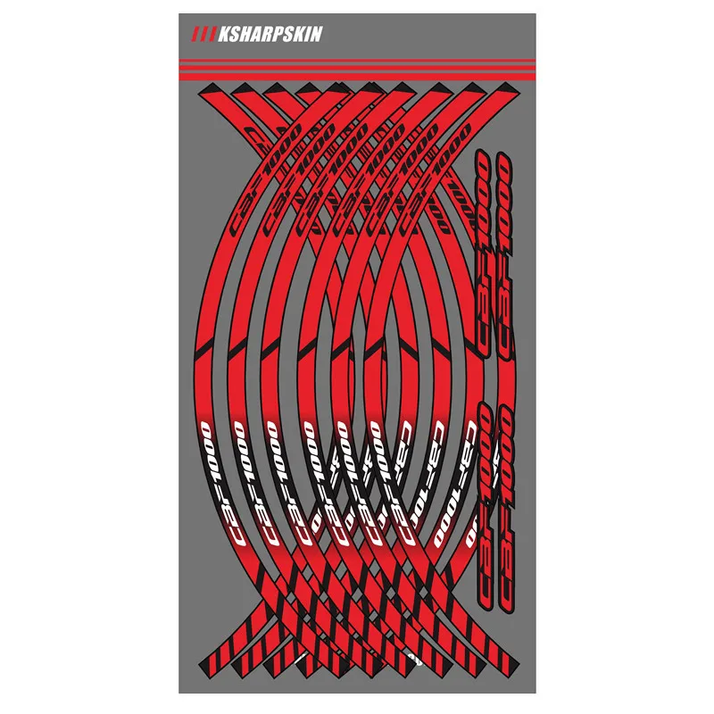 12 X Толстые края внешний обод наклейка полоса колесные наклейки для HONDA CBF1000 honda CBF