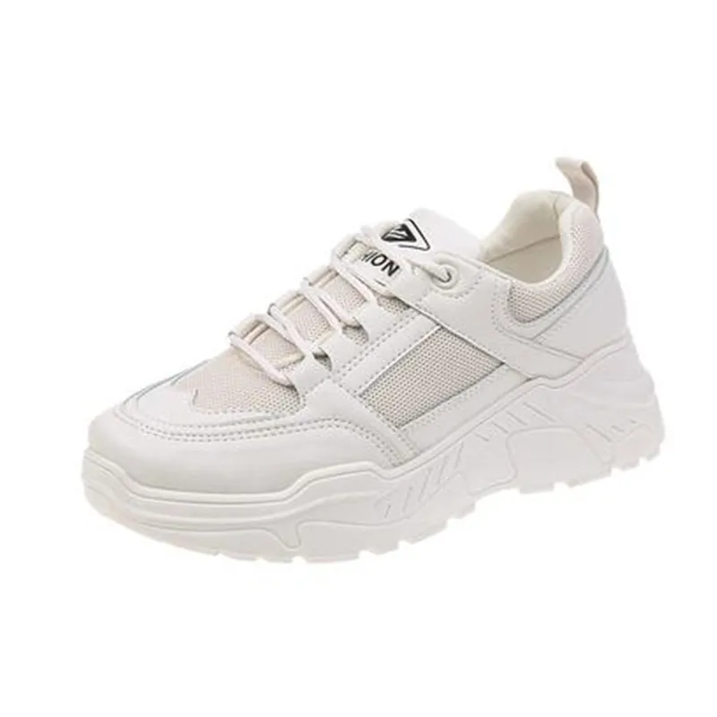 Кроссовки женские сетчатые дышащие повседневная обувь на плоской платформе