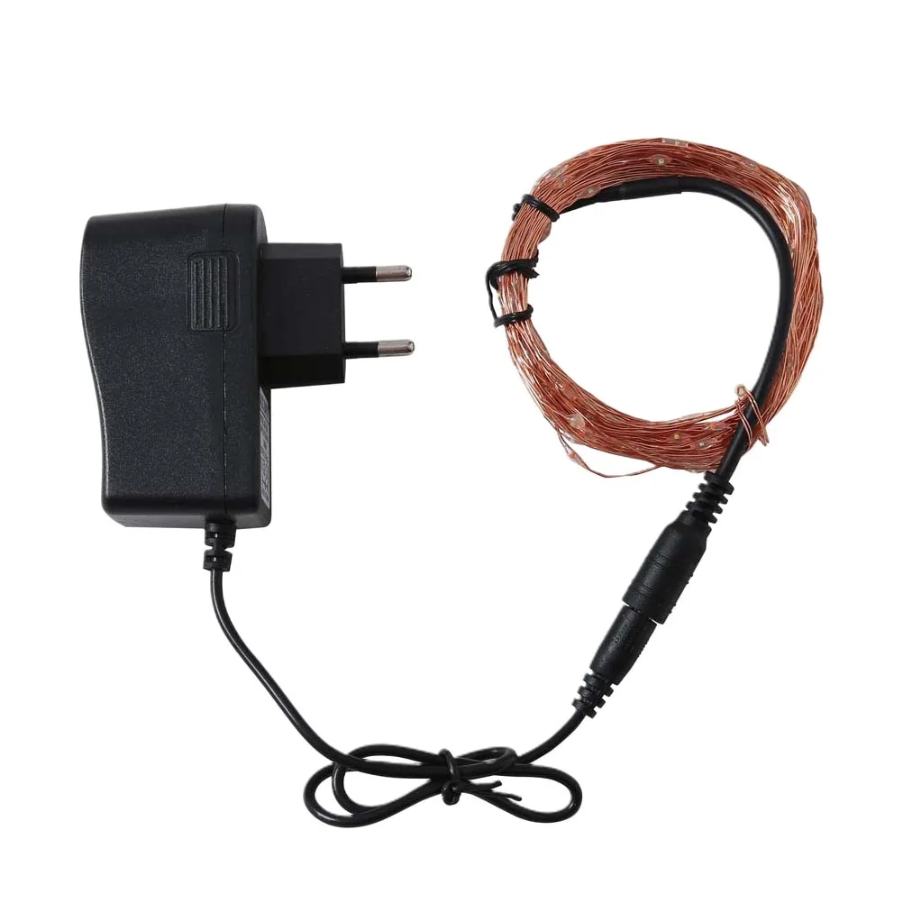 Светодиодная гирлянда 5 м/10 м из медной и серебряной проволоки сказочные огни