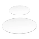 2x Прозрачный м Толстый зеркальный акриловый круглый диаметр диска: 200 мм и 65 мм