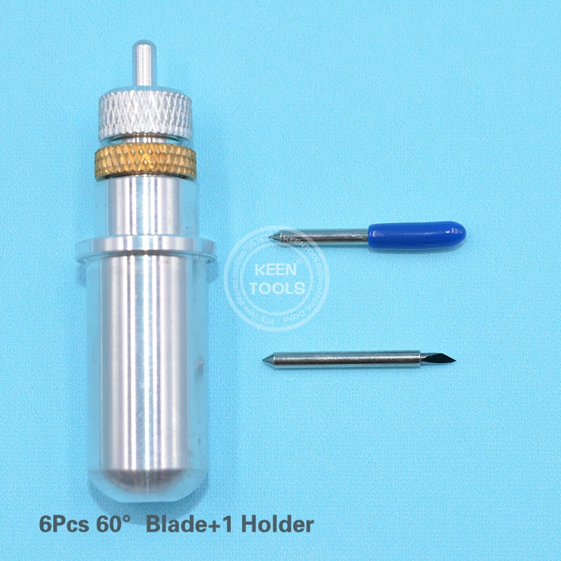 60D-holder 1 шт. большой держатель лезвия Roland+ 6 шт. 30 45 60 градусов большой режущий плоттер Roland лезвия виниловый резак серии AAAAA - Длина режущей кромки: 60D-holder