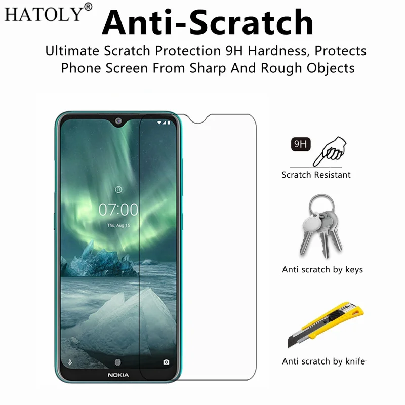 2pcs tempered glass for nokia 7 2 ultra thin screen protector for nokia 7 2 hd toughened protective film nokia 7 2 glass hatoly free global shipping