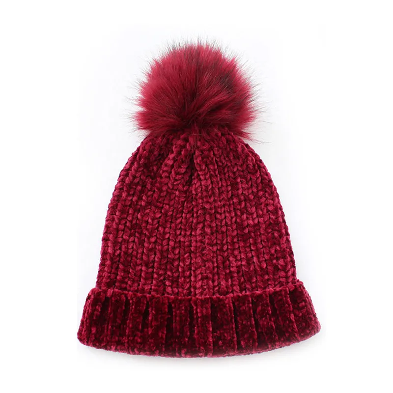 

Women Winter Warm Knitted Hats Fashion Casual Solid Stretchy Beanies Girls Caps
