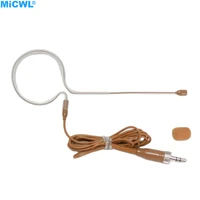 high technology mike brown color single ear hook headset microphone for sennheiser g1 g2 g3 g4 wireless mic system micwl b20