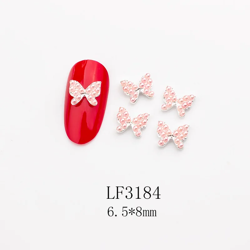 

10Pieces 3D Alloy Butterfly Nail Art Zircon Metal Manicure Nails DIY Accessories Nail Decoration
