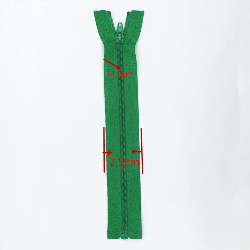 

60Cm (24 Inch) 3# Opening Nylon Zippers Tail Resin Suitable For Clothing 10Pcs