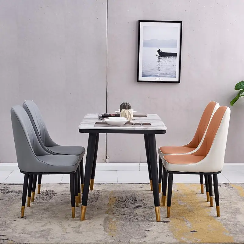 Сеточный красный стул для макияжа североевропейское легкое роскошное обеденное