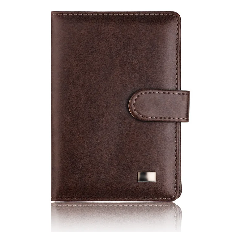 brown RFID дорожный кошелек/футляры для идентификационных карт унисекс безопасность кредитный пропуск авиабилетов многофункциональный пакет Обложка для паспорта Kaart pakke - Цвет: brown