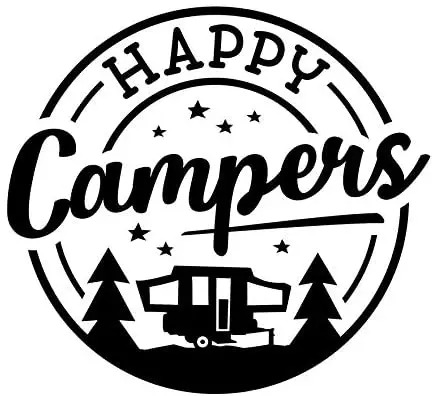 

Happy Campers Stars Car Sticker Sunscreen Personalized Decal Truck Motorcycle Auto Accessories Decoration PVC,13cm*13cm