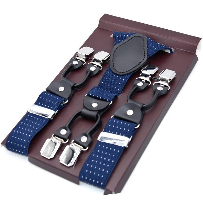 Черные кожаные подтяжки мужские ремни зажимы подтяжек винтажные повседневные