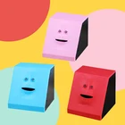 Детская коробка для монет с датчиком, милая копилка с лицом, сейф для денег, копилка, съедобная копилка, креативные сейфы, Копилка в подарок