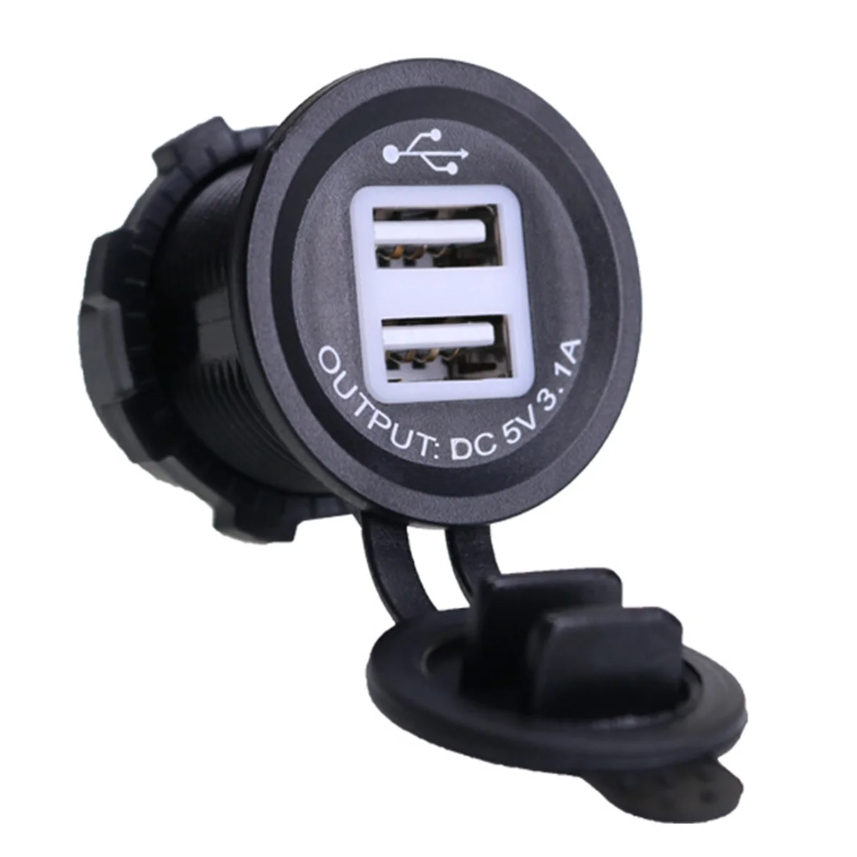 3 1 а водонепроницаемый адаптер для розетки с двумя портами автомобильное