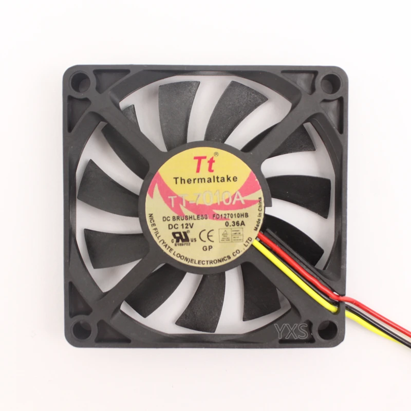 FD127010HB 7010 70*70*10 мм 7 см DC 12 В 0.36A Вентилятор охлаждения 3 провода TT-7010A | Электроника