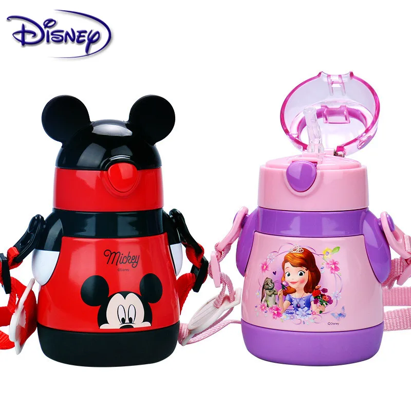 Детская соломенная изоляционная чашка Disney водонепроницаемая из нержавеющей
