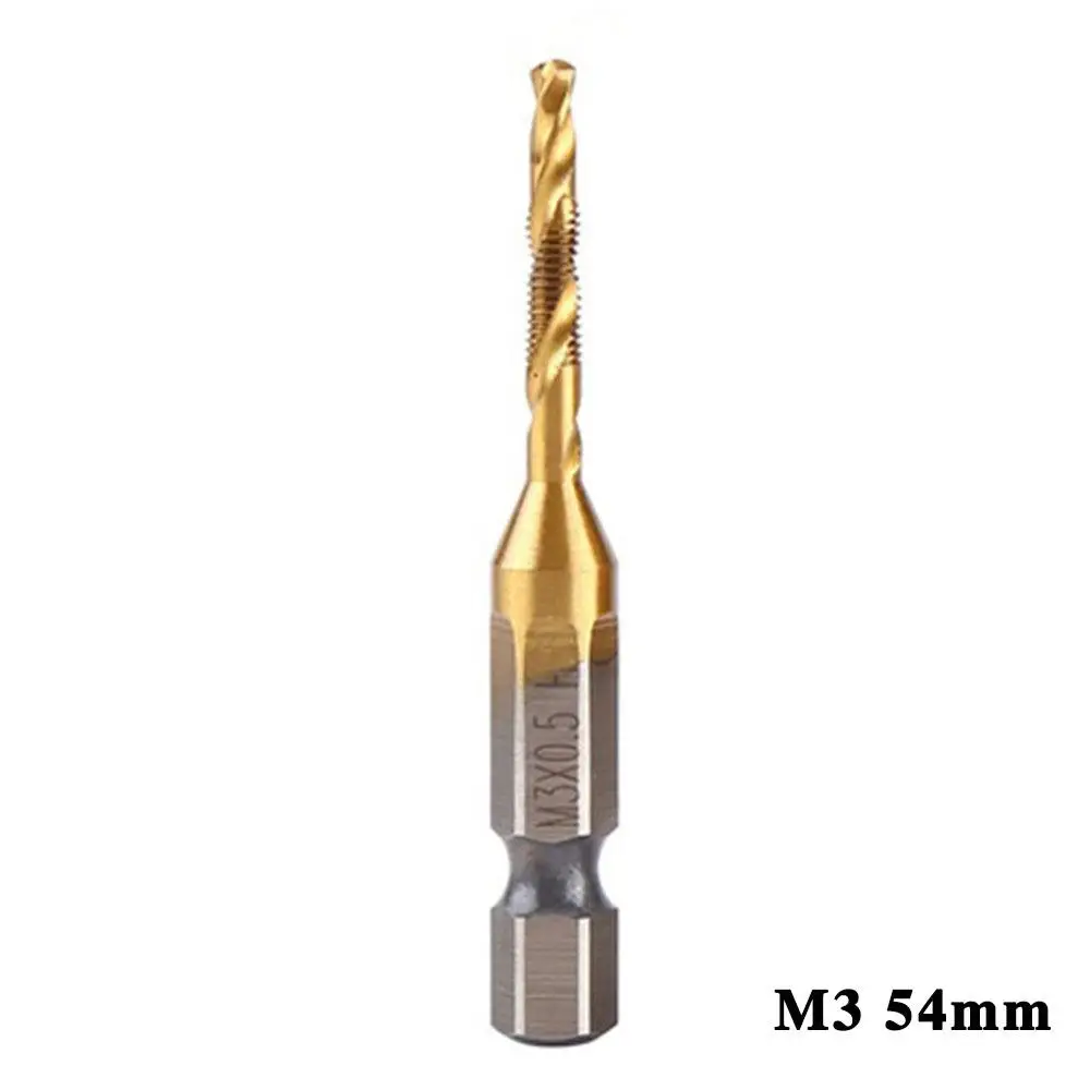 

Durable Titanium Coated Drill Repair Metric Strong Implement Metric Tap Drill Convenient Business Machinery M3 Hex Shank Drill