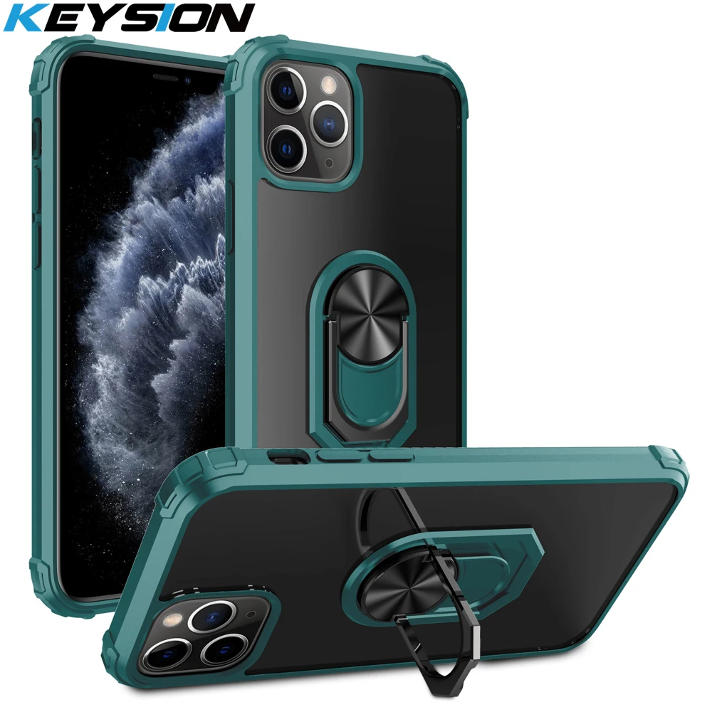 KEYSION модный ударопрочный чехол для iPhone 12 Pro Max силиконовый прозрачный кольцевой