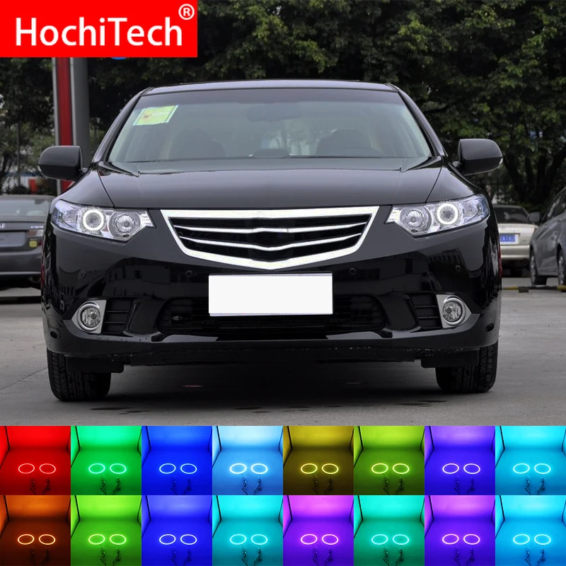 

Latest Headlight Multi-color RGB LED Angel Eyes Halo Ring Eye DRL RF Remote Control For Honda SPIRIOR 2009 - 2013 Accessories