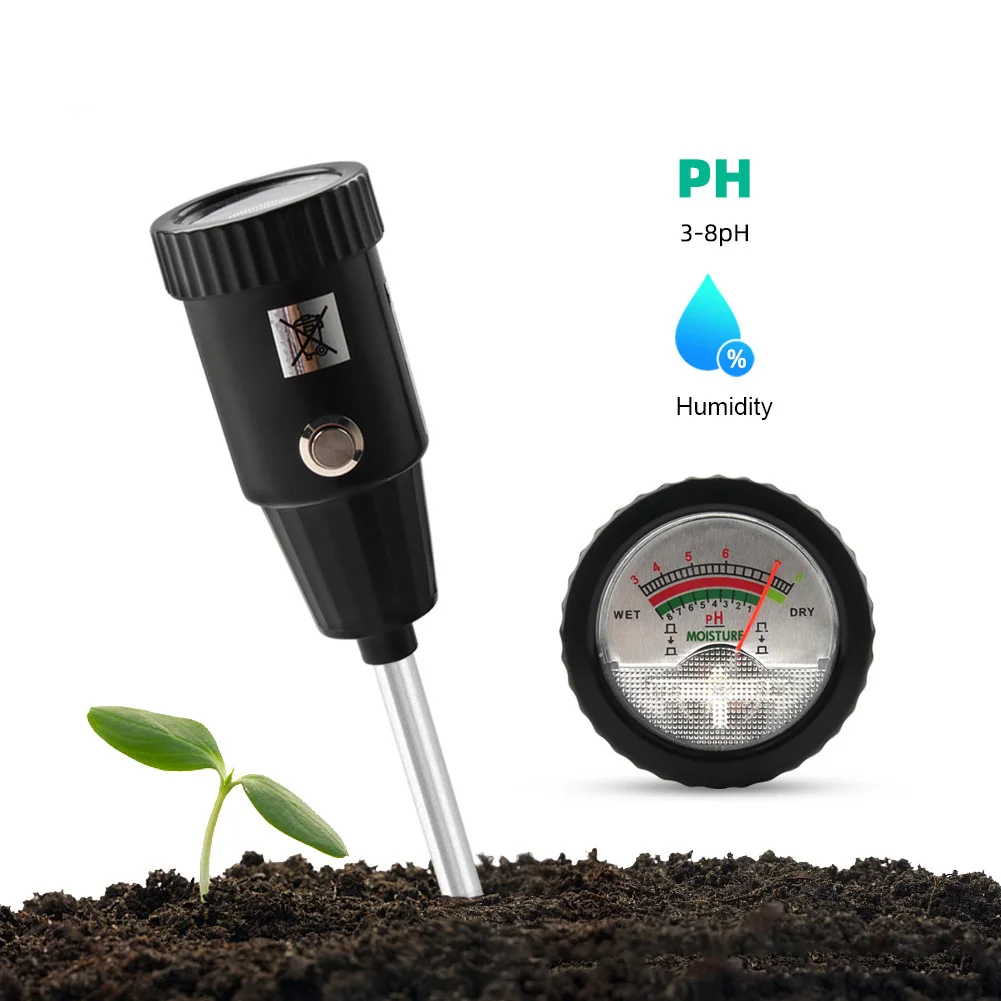 

Gardening Soil PH Moisture Meter with Electrode Probe Tool Plant Humidity Detector Flower Acidity Tester Monitor