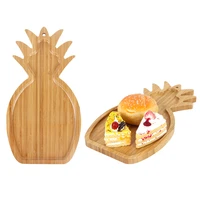 pineapple shape bamboo food tray %e2%80%93 wooden serving tray %e2%80%93 appetizer server for veggies snacks and more %e2%80%93 perfect for parties