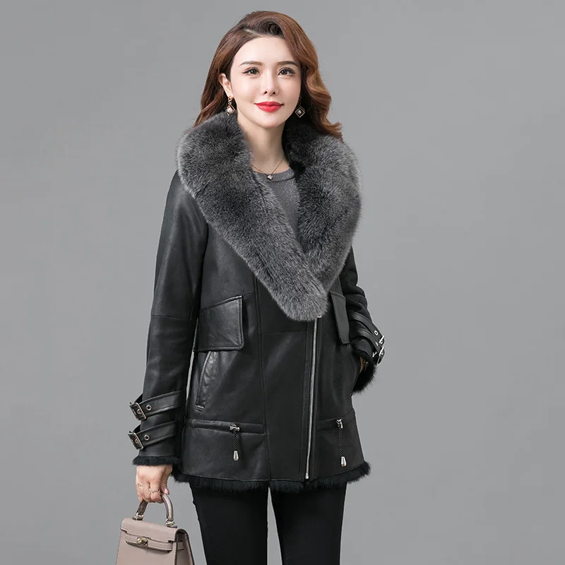 Новинка 2021 пальто из кроличьего меха двухсторонние меховые куртки женское