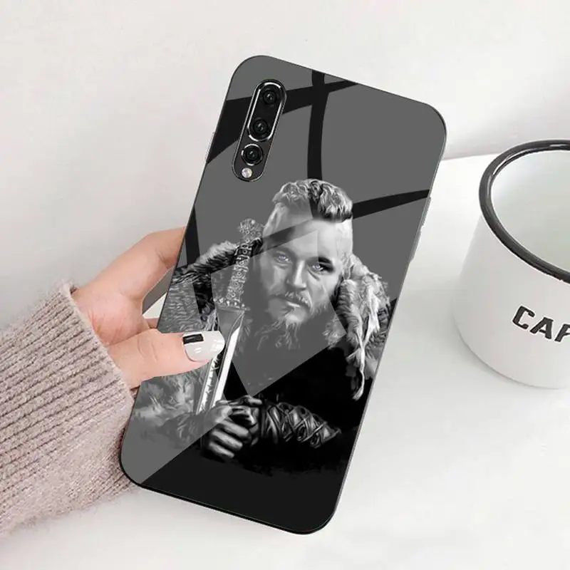 

Ragnar Lothbrok Vikings Cover Phone Case Tempered Glass For Huawei P9 10 Plus 20 Pro Mate9 10 20 20pro Honor7A 8X 9 10 Nova3i 5