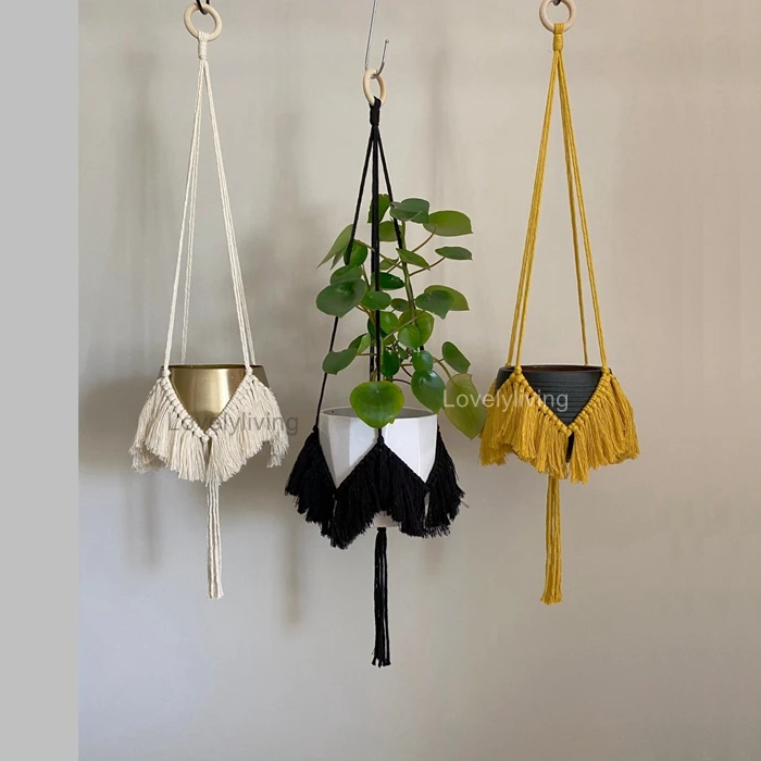 

plant holder basket macrame plant hanger hanging plant patio decoration plant pot holder plant holders