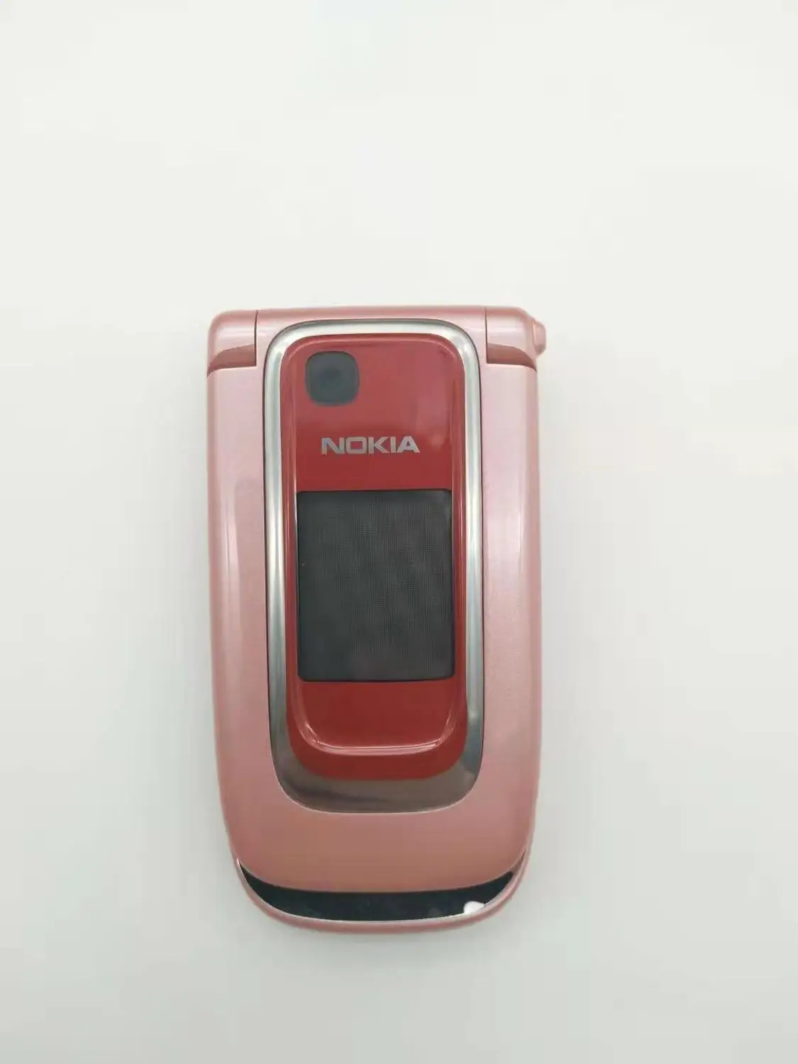 Отремонтированный мобильный телефон Nokia 6131 2G GSM разблокированный флип-телефон Английский Арабский Иврит русская клавиатура - Цвет: Розовый