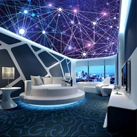 colorful dynamic photosensitive ring fashion ceiling mural 3d ceiling murals wallpaper