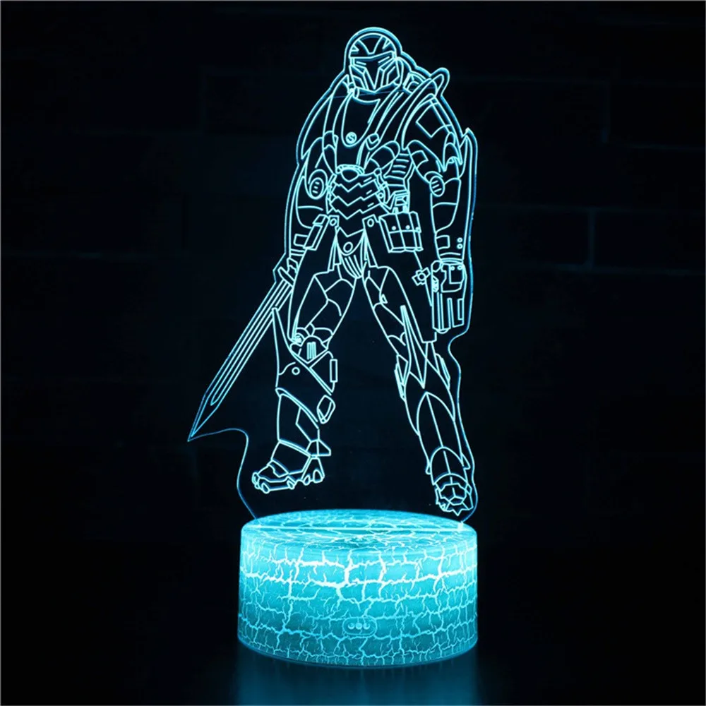 

Lighting Fancy Samurai Series 3d Nightlight Colorful Touch Led Desk Lamp Child Plug In Gift Creative Visual Floor Bedside Table