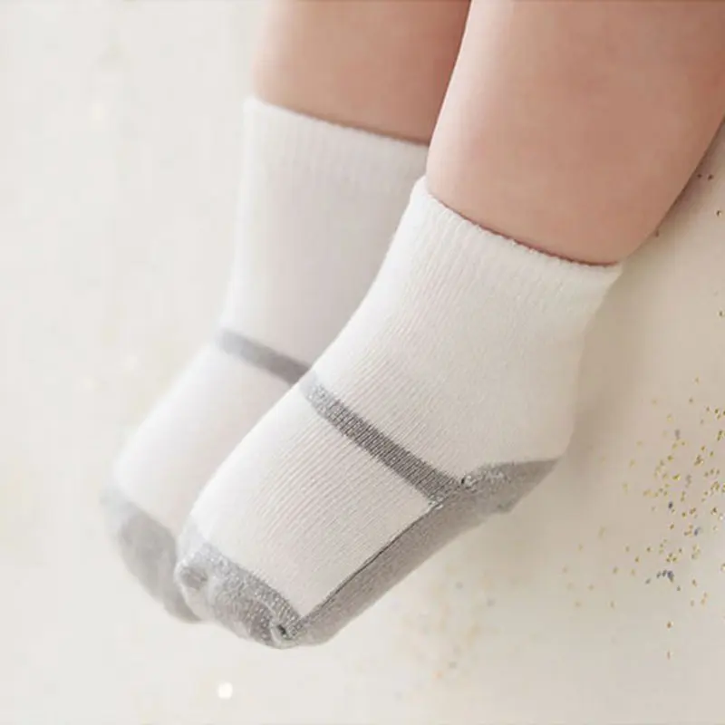 От 1 до 3 лет однотонные носки для маленьких девочек мягкие хлопковые