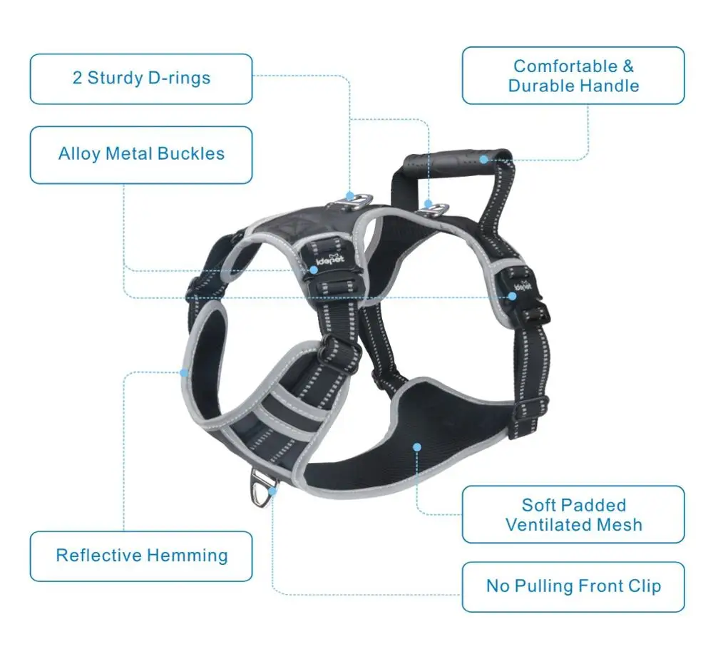 Прочный поводок для собак маленьких и крупных Светоотражающая шлейка домашних