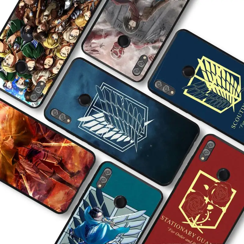 

Anime Attack on Titan Phone Case For Huawei honor 10Lite 10i 20 8x 10 Funda for Honor 9lite 9xpro Back Coque