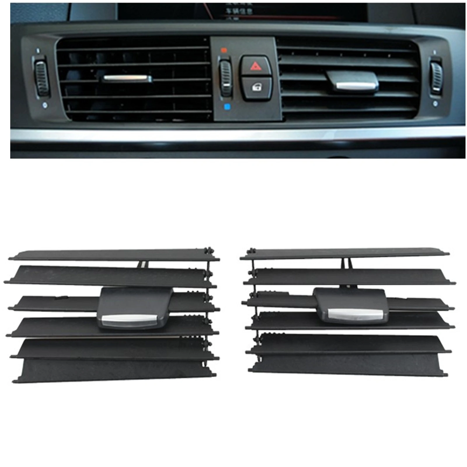 

Car Front Center Console Air Outlet Vent Grille Cover Central Conditioning Fresh Grill Frame Strip Trim For BMW X3 F25 2011-2017