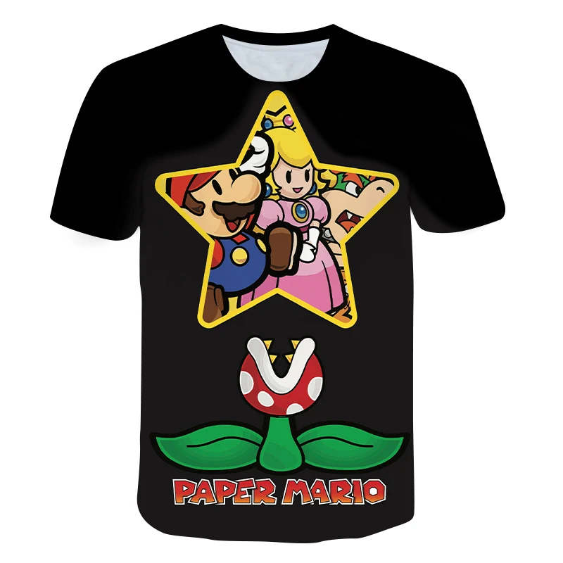 

Must be hot T-shirt Order Child New Game Cool Kawaii Summer Brave Kids Tops Mario 3d Graphic Tees Funny Harajuku Children Tshirt