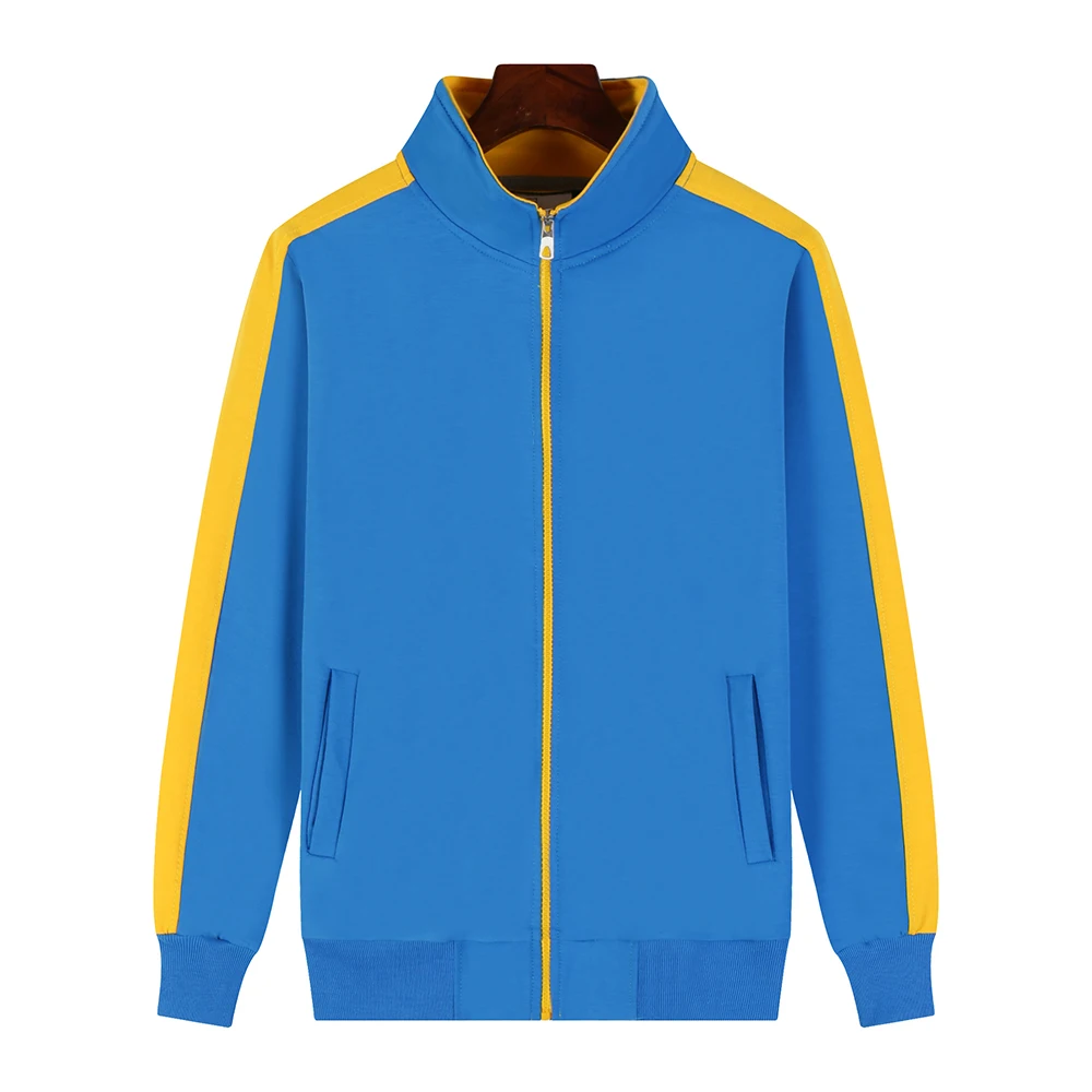 Новое поступление, мужские повседневные одноцветные толстовки, свитшоты, женские топы с длинным рукавом, спортивная одежда для пар, одежда с логотипом на заказ - Цвет: Синий