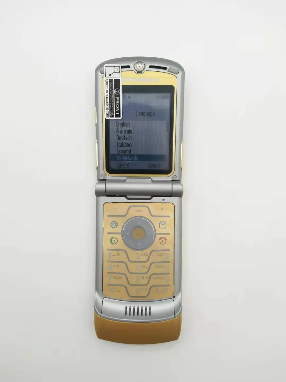 Разблокированный Motorola Razr V3i флип GSM Bluetooth MP3 четырехдиапазонный мобильный телефон Восстановленный