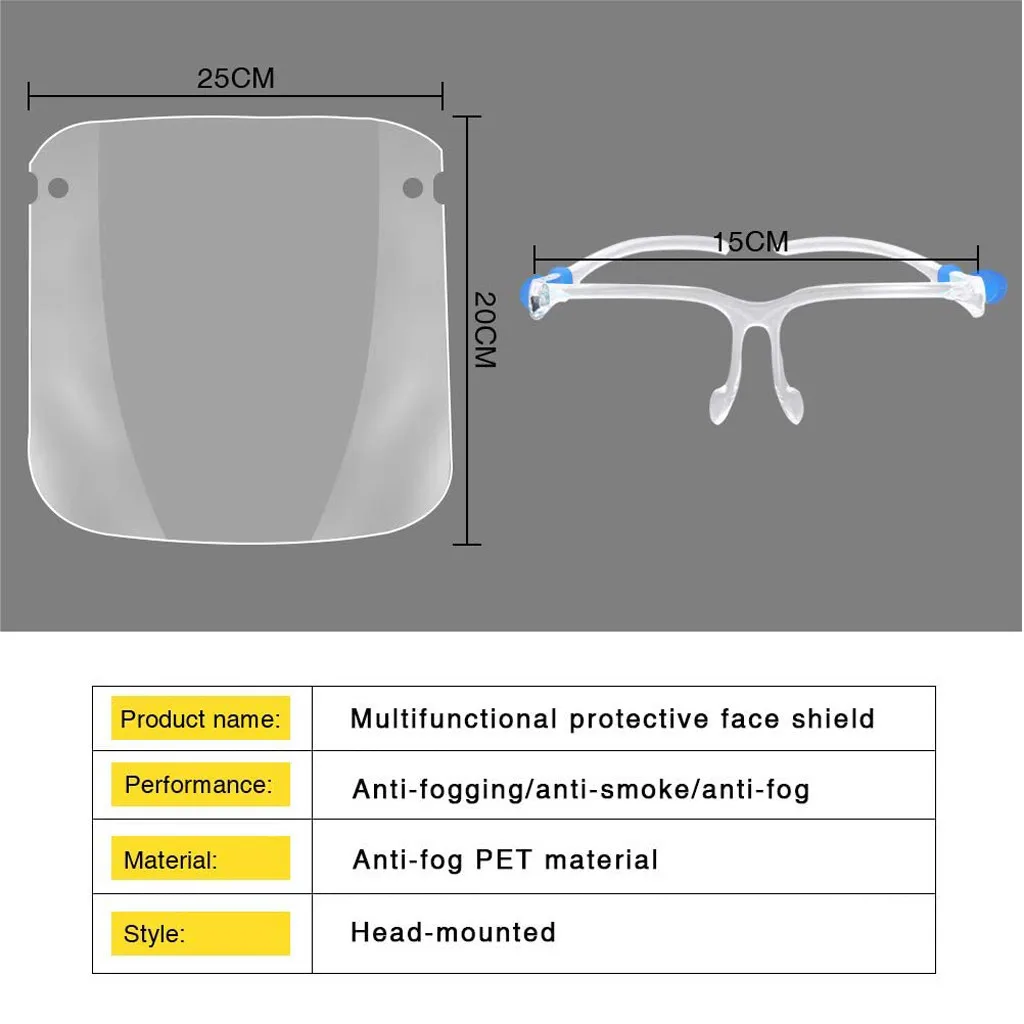 1+3pcs Kitchen Protect Eyes Clear Face Cover Transparent Mask Outdoor Cycling Ski Motorcycle Shield #3 | Автомобили и мотоциклы