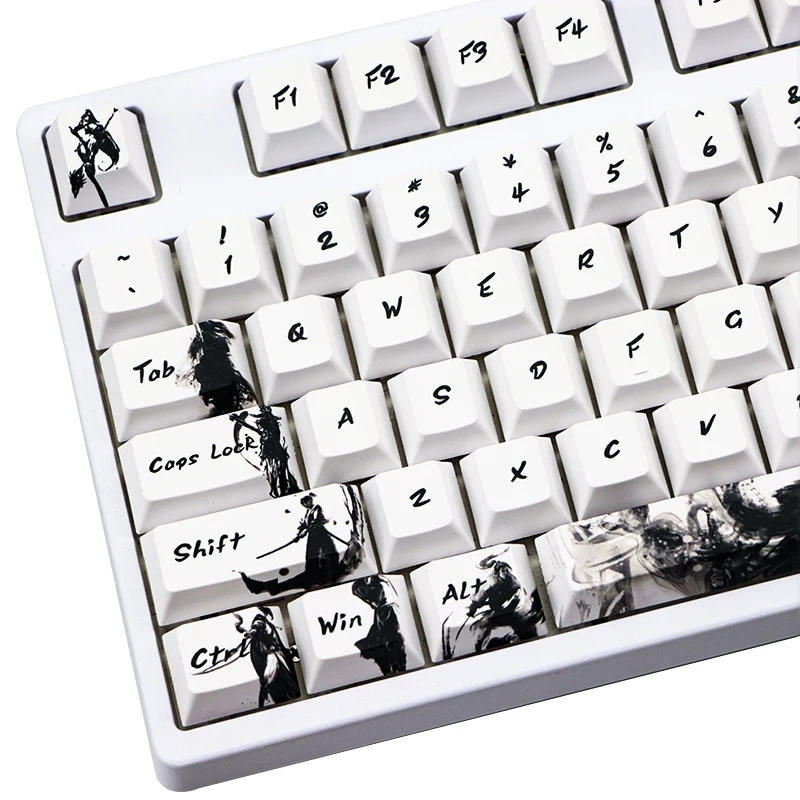 

Gaoominy-110 Keys PBT Keycap Five Sides Dye-Subbed Cherry Profile Keycaps for MX Switches Keyboard 108 87 96 64 60 Keys