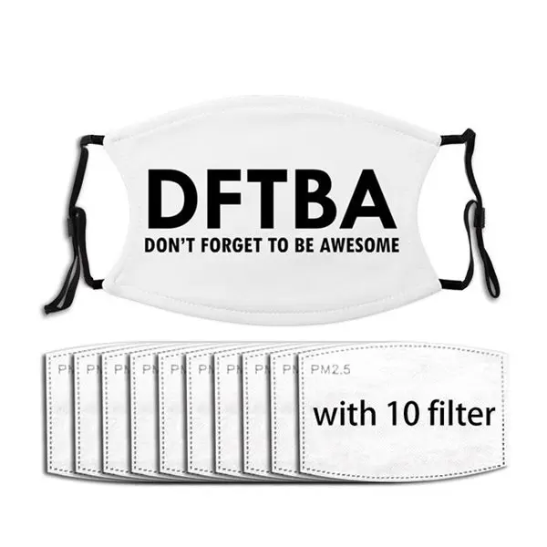 

Маска для лица DFTBA многоразовая защитная с фильтром PM2.5, Пылезащитная маска для лица с защитой от бактерий, маска от гриппа