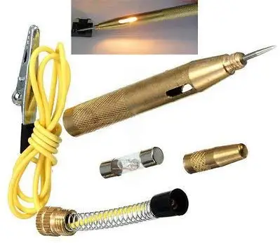 Сверхпрочное из латуни с светодиодный светильник шарик тестером Напряжение