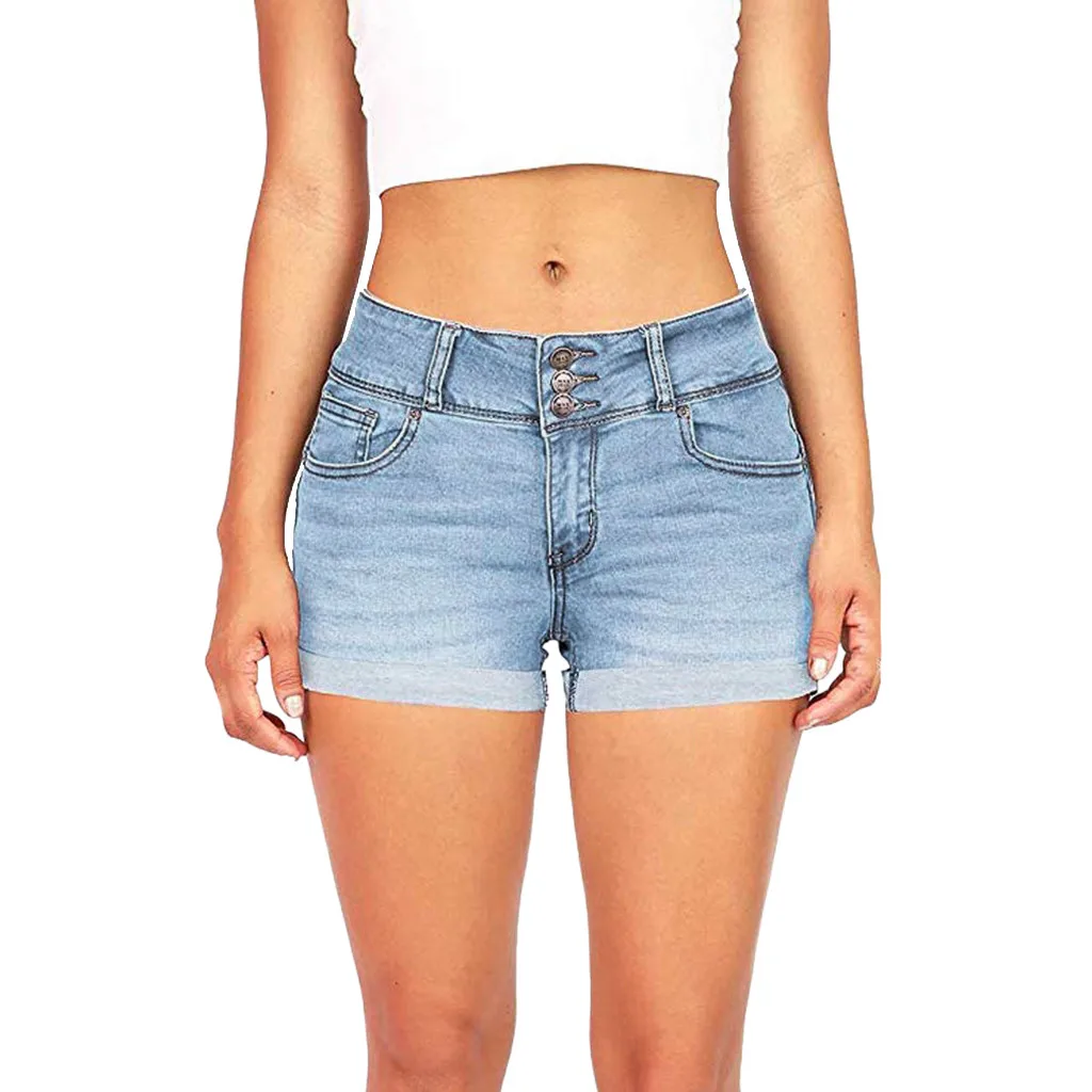 

Casual Low Waisted Solid Short Mini Shorts Baggy Jeans Woman 2021 Denim Pants mujer