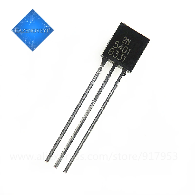 100 шт./лот 2N5401 TO-92 0.3A 150В PNP транзистор в наличии | Электронные компоненты и