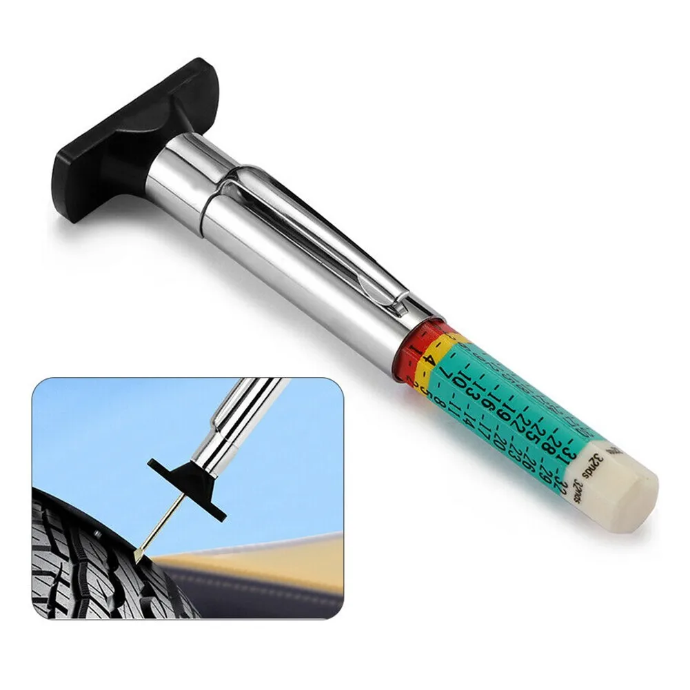 

Car Tyre Tread Depth Gauge For Car Truck Scooter Motorb Tread Depth Measuring Tool Auto Thickness Detection Meter