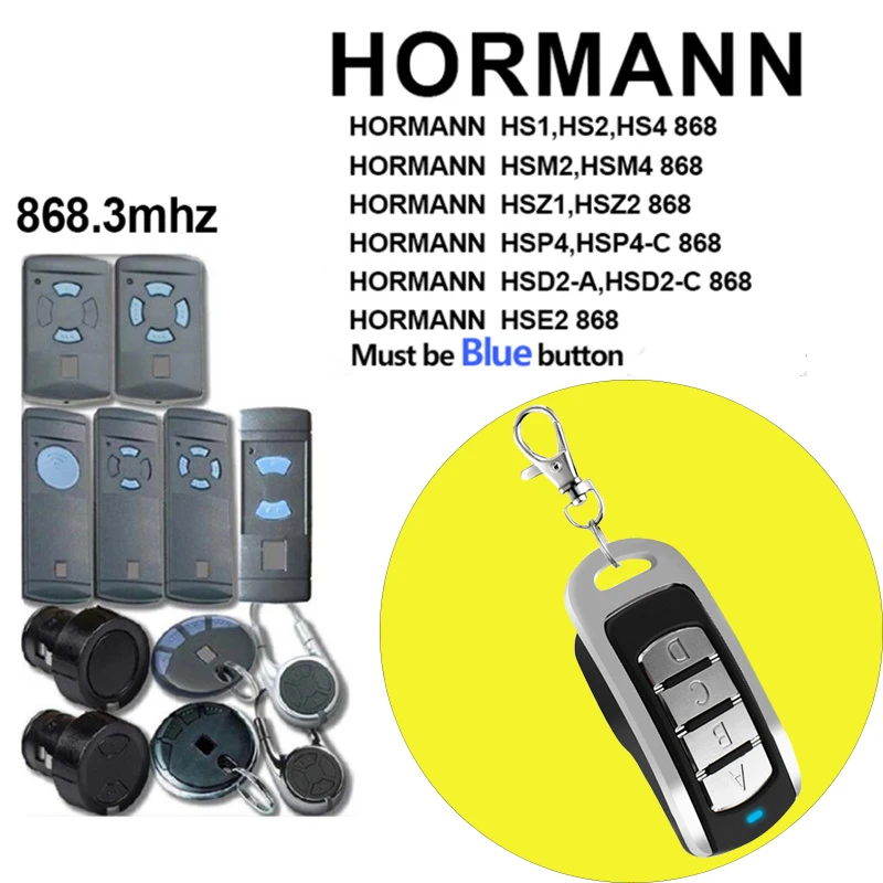 Clone HSE2 868 HSM4 3 mhz фиксированный код пульта дистанционного управления гаражной