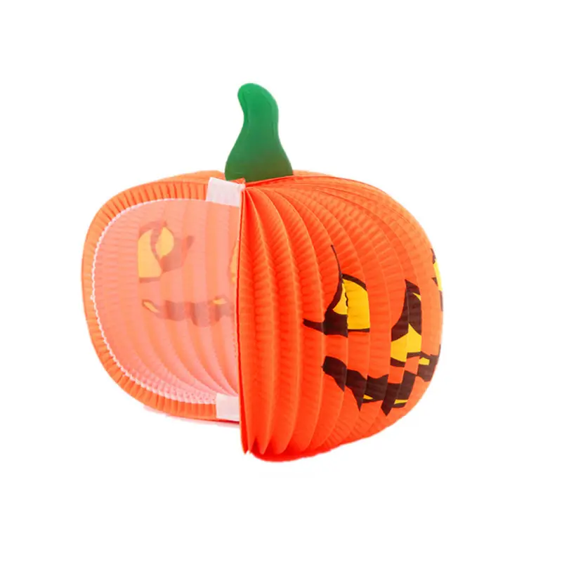 Тыква бумажный фонарь украшение на празднование Хэллоуина подарок ремесло DIY