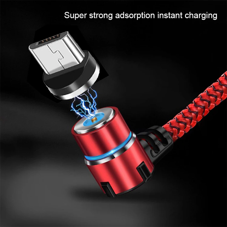 Robotsky Micro usb type C кабель 90 градусов быстрая зарядка магнит зарядное устройство кабели для Samsung huawei для мобильного телефона Магнитный зарядка