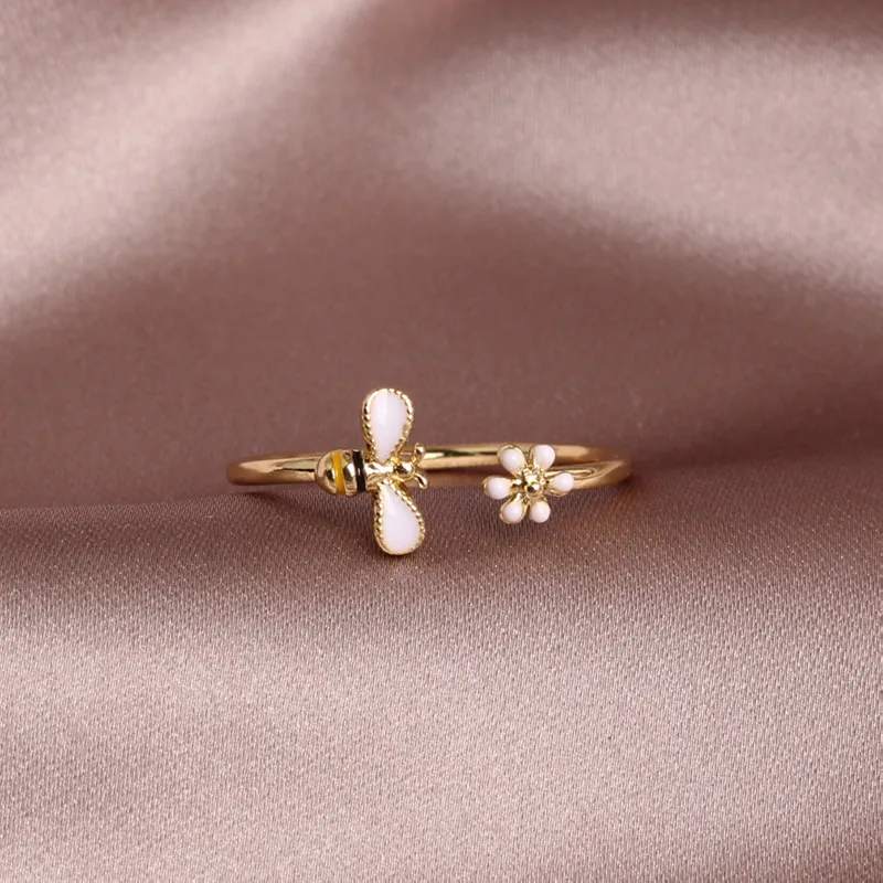 Блестящие боковые новые аксессуары уникальные свадебные кольца в виде пчелы для