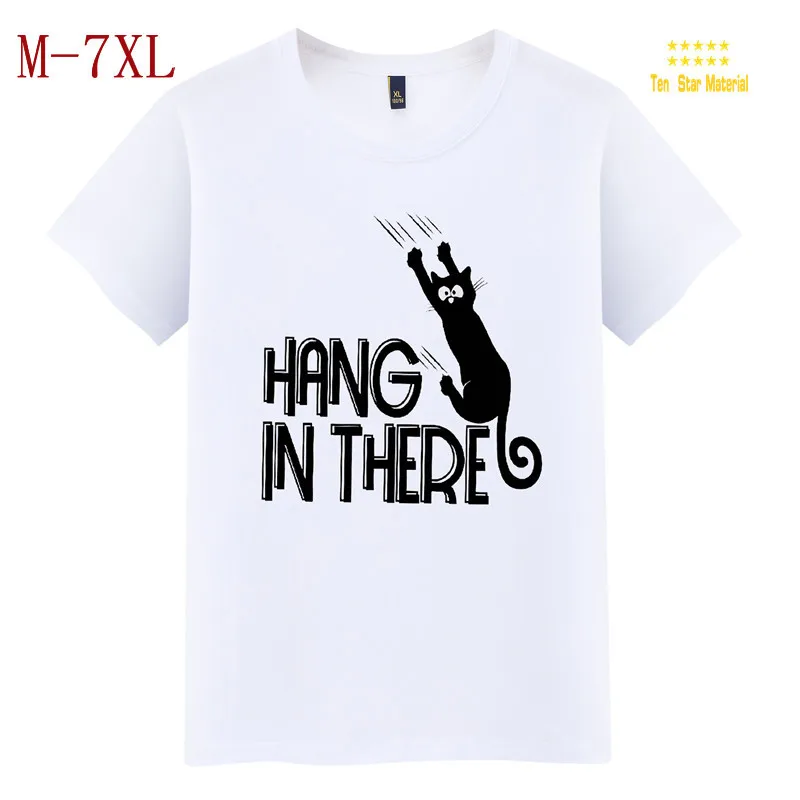 

Cute Cat Lettered Cartoon T shirt Oversized Women plus Size Graphic O-neck Short-Sleeved Cute Shirts Women's Clothing white