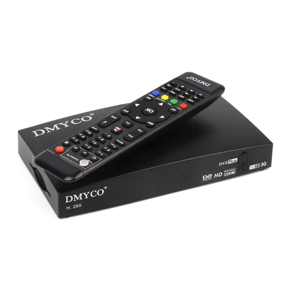 Горячая Распродажа 3 шт. DMYCO D4S плюс DVB-S2 цифровой спутниковый ресивер HD спутниковый ТВ рецептор Biss ключ 2 USB слот WiFi 3g Openbox V8S